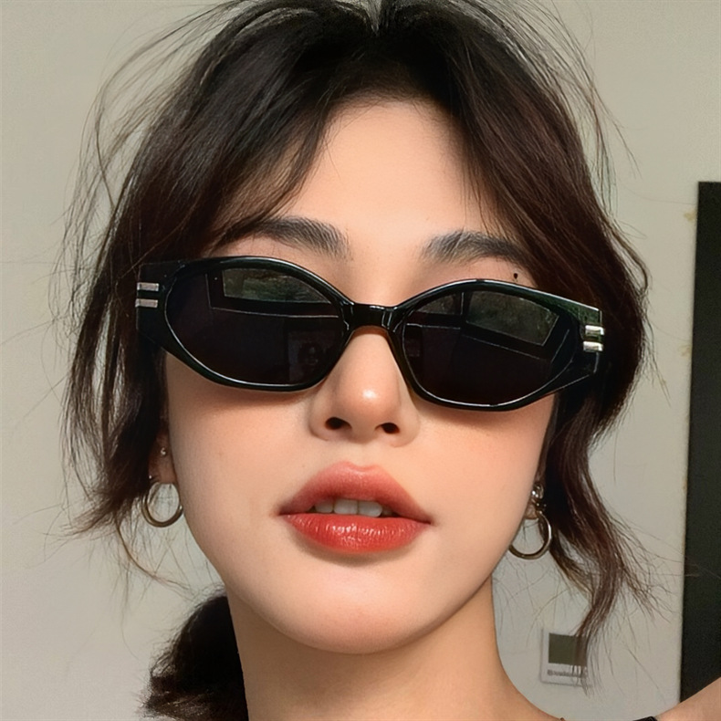 Sunglasses Cat Eye - نظارات شمسية جديدة بإطار صغير على
