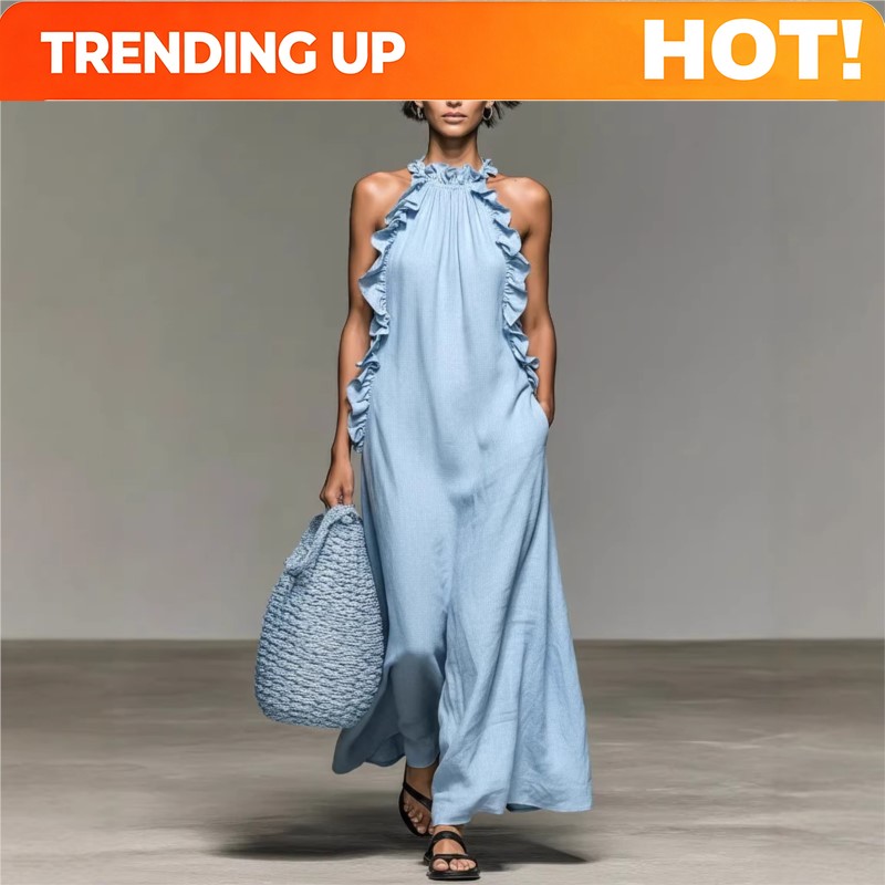 Maxi Dress Halter - فستان ماكسي نسائي مثير بتصميم هالتر