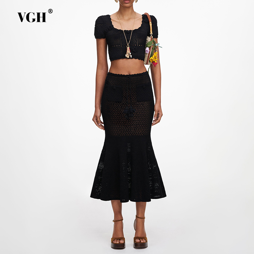 طقم نسائي من قطعتين من VGH بال - مراجعة Crop Top Crochet وسعره