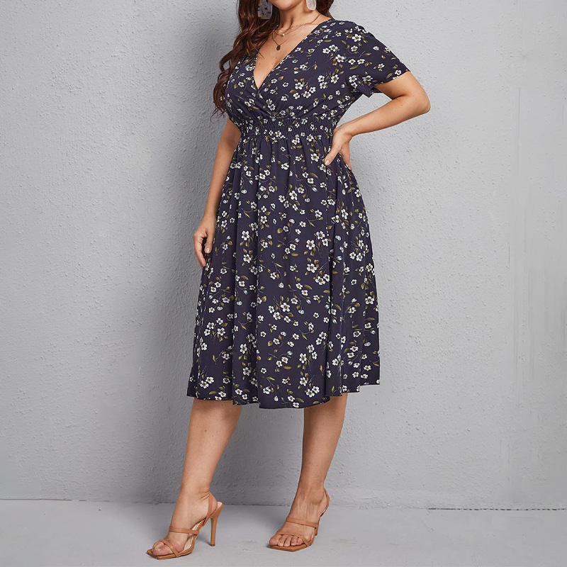 فستان نسائي مقاس كبير، فستان ع - مراجعة Romper Floral Print وسعره