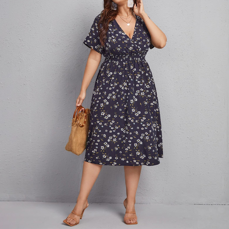فستان نسائي مقاس كبير، فستان ع - مراجعة Romper Floral Print وسعره