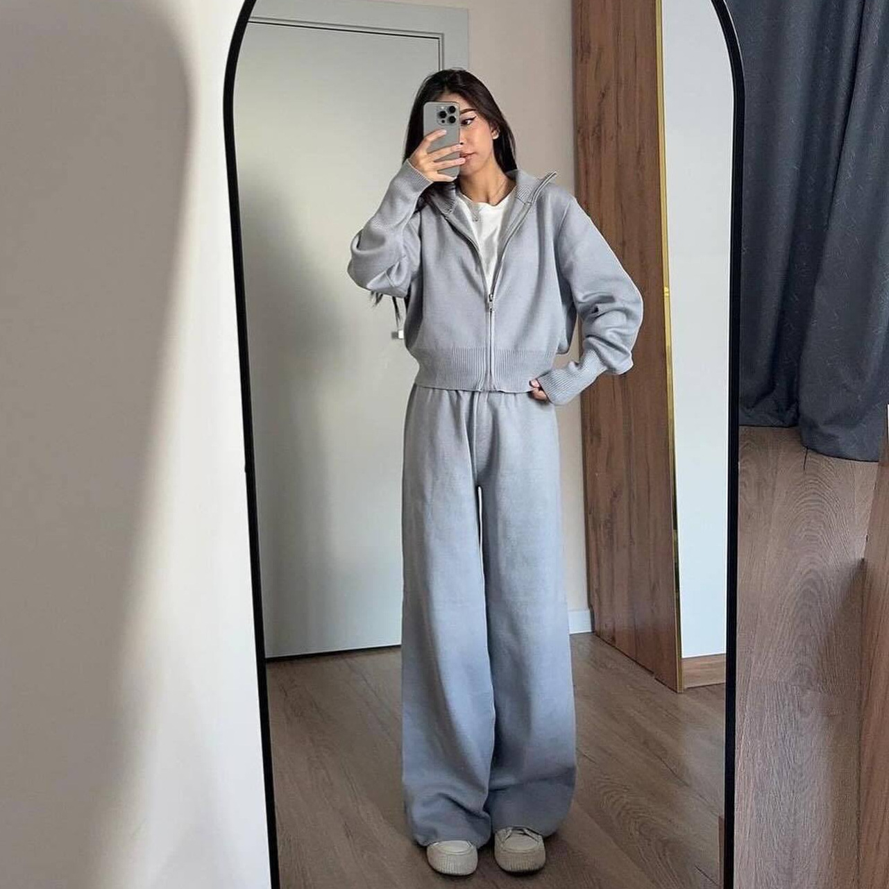 مجموعات النساء مطابقة محبوك عا - مراجعة Linen Pant Wide وسعره
