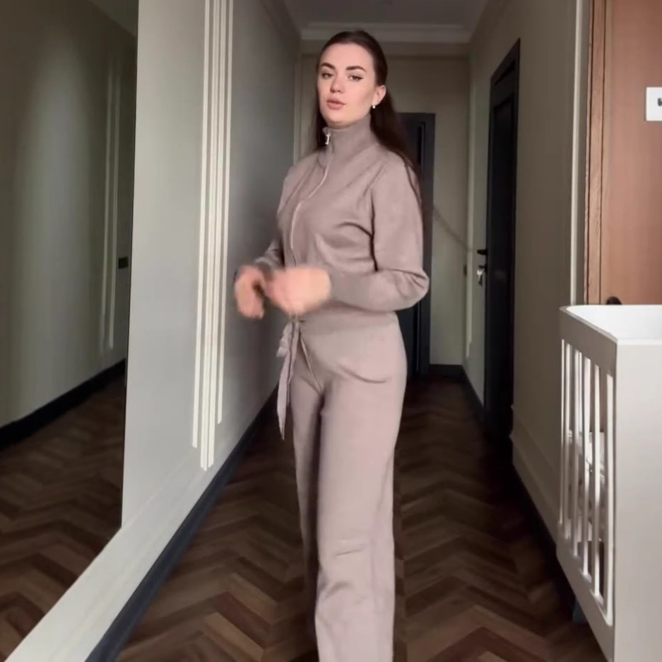 مجموعات النساء مطابقة محبوك عا - مراجعة Linen Pant Wide وسعره