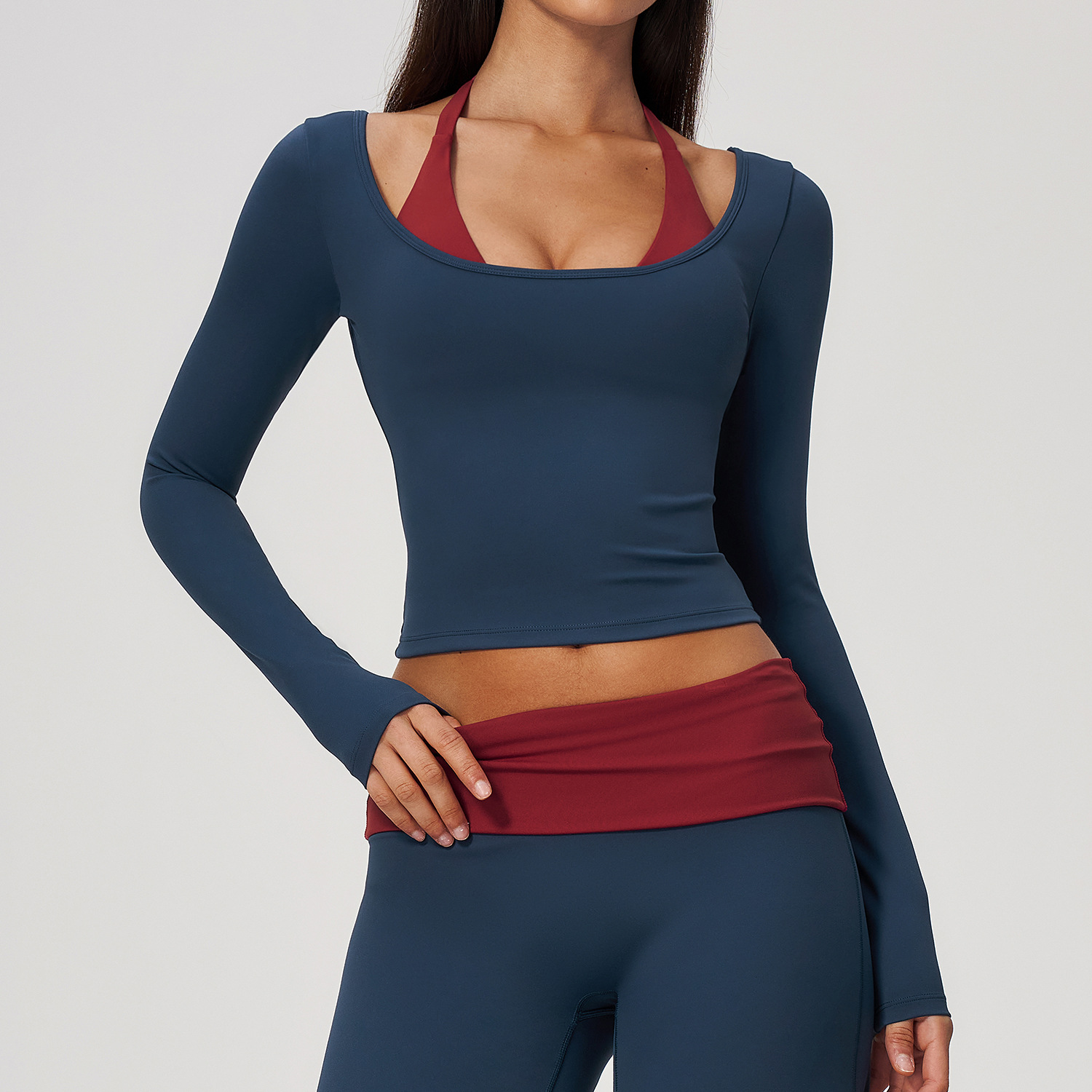 بلوزة يوغا بتصميم قطعتين وهميت - مراجعة Crop Top Crochet وسعره