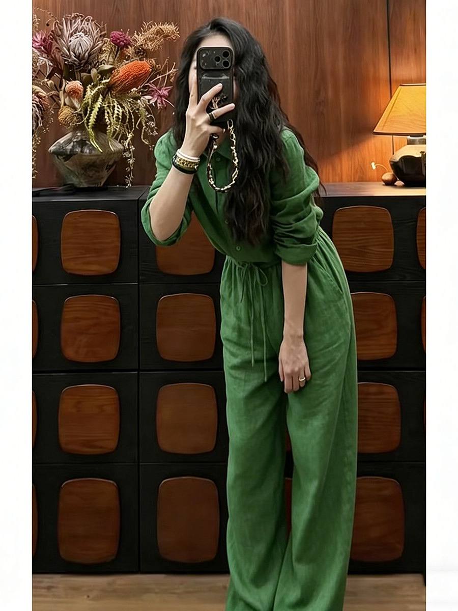 طقم قطعتين من قميص الكتان الفض - مراجعة Linen Pant Wide وسعره